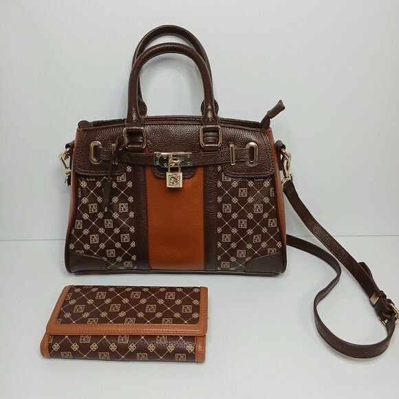The Danbury Mint Jose Hess The Venetian Shoulder Bag and Matching Wallet - Picture 1 of 12